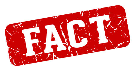 fact stamp. fact rectangular sign isolated on transparent backgroundのイラスト素材