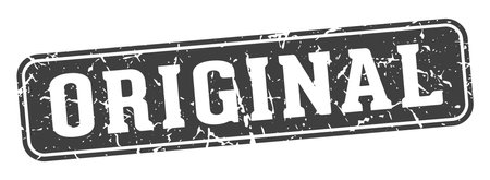 original stamp. original rectangular sign isolated on transparent backgroundのイラスト素材