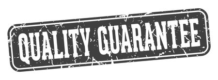 quality guarantee stamp. quality guarantee rectangular sign isolated on transparent backgroundのイラスト素材
