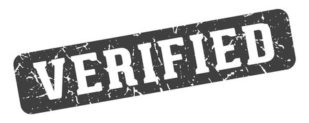 verified stamp. verified rectangular sign isolated on transparent backgroundのイラスト素材