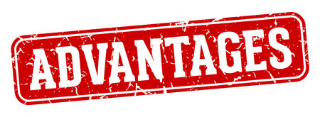 advantages stamp. advantages rectangular sign isolated on transparent backgroundのイラスト素材