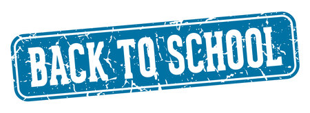 back to school stamp. back to school rectangular sign isolated on transparent backgroundのイラスト素材