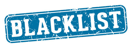 blacklist stamp. blacklist rectangular sign isolated on transparent backgroundのイラスト素材