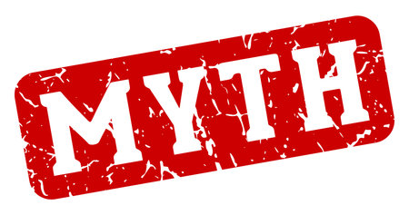 myth stamp. myth rectangular sign isolated on transparent backgroundのイラスト素材