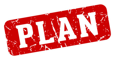 stamp plan plan rectangular sign isolated on transparent backgroundのイラスト素材