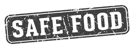 safe food stamp. safe food rectangular sign isolated on transparent backgroundのイラスト素材