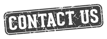 contact us stamp. contact us rectangular sign isolated on transparent backgroundのイラスト素材