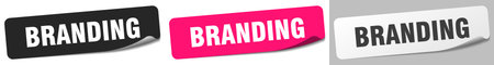 branding sticker. branding sticker set isolated on white backgroundのイラスト素材