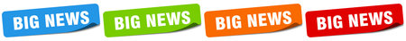 big news sticker. big news sticker set isolated on white backgroundのイラスト素材