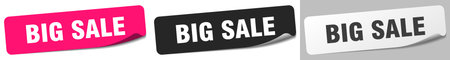 big sale sticker. big sale sticker set isolated on white backgroundのイラスト素材