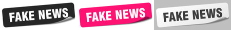 fake news sticker. fake news sticker set isolated on white backgroundのイラスト素材