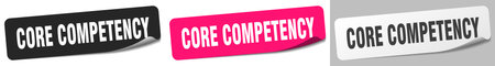 core competency sticker. core competency sticker set isolated on white backgroundのイラスト素材