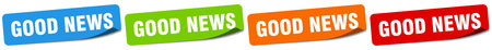 good news sticker. good news sticker set isolated on white backgroundのイラスト素材