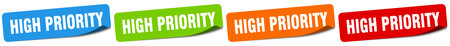 high priority sticker. high priority sticker set isolated on white backgroundのイラスト素材