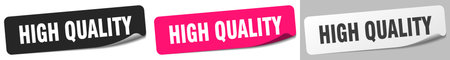 high quality sticker. high quality sticker set isolated on white backgroundのイラスト素材