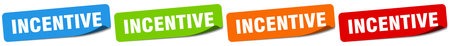 incentive sticker. incentive sticker set isolated on white backgroundのイラスト素材