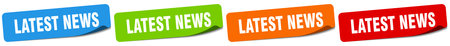 latest news sticker. latest news sticker set isolated on white backgroundのイラスト素材