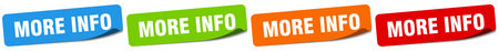 more info sticker. more info sticker set isolated on white backgroundのイラスト素材
