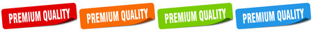 premium quality sticker. premium quality sticker set isolated on white backgroundのイラスト素材