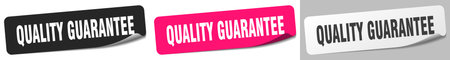 quality guarantee sticker. quality guarantee sticker set isolated on white backgroundのイラスト素材