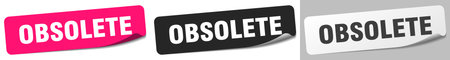 obsolete sticker. obsolete sticker set isolated on white backgroundのイラスト素材