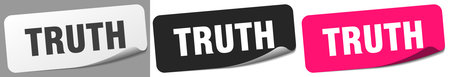 truth sticker. truth sticker set isolated on white backgroundのイラスト素材