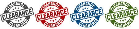 clearance stamp clearance stamp set on white backgroundのイラスト素材