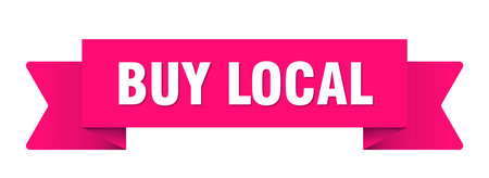 buy local ribbon. buy local ribbon isolated on transparent backgroundのイラスト素材