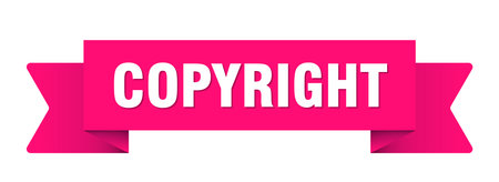 copyright ribbon. copyright ribbon isolated on transparent backgroundのイラスト素材