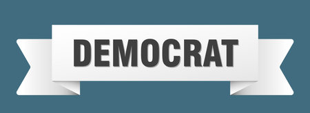 democrat ribbon. democrat ribbon isolated on transparent backgroundのイラスト素材