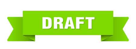 draft ribbon. draft ribbon isolated on transparent backgroundのイラスト素材