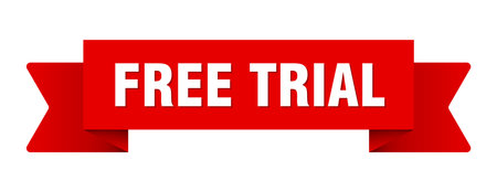 free trial ribbon. free trial ribbon isolated on transparent backgroundのイラスト素材