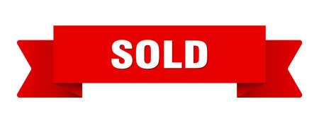 sold ribbon. sold ribbon isolated on transparent backgroundのイラスト素材