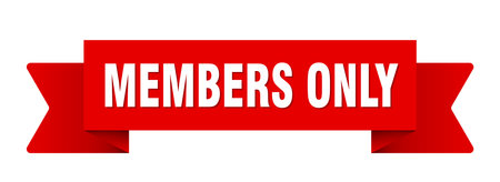 members only ribbon. members only ribbon isolated on transparent backgroundのイラスト素材