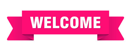welcome ribbon. welcome ribbon isolated on transparent backgroundのイラスト素材