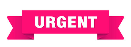 urgent ribbon. urgent ribbon isolated on transparent backgroundのイラスト素材