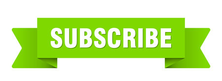subscribe ribbon. subscribe ribbon isolated on transparent background