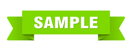 sample ribbon. sample ribbon isolated on transparent backgroundのイラスト素材