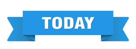 today ribbon. today ribbon isolated on transparent backgroundのイラスト素材