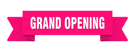 grand opening ribbon. grand opening ribbon isolated on transparent backgroundのイラスト素材