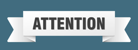 attention ribbon. attention ribbon isolated on transparent backgroundのイラスト素材