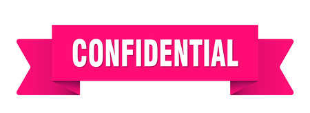 confidential ribbon. confidential ribbon isolated on transparent backgroundのイラスト素材