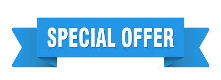 special offer ribbon. special offer ribbon isolated on transparent backgroundのイラスト素材
