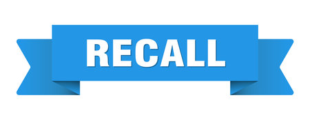 recall ribbon. recall ribbon isolated on transparent backgroundのイラスト素材