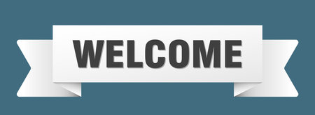 welcome ribbon. welcome ribbon isolated on transparent backgroundのイラスト素材