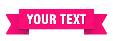 your text ribbon. your text ribbon isolated on transparent backgroundのイラスト素材