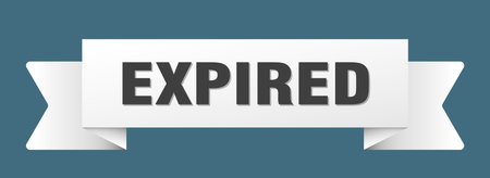 expired ribbon. expired ribbon isolated on transparent backgroundのイラスト素材