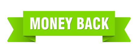 money back ribbon. money back ribbon isolated on transparent backgroundのイラスト素材
