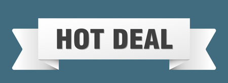 hot deal ribbon. hot deal ribbon isolated on transparent backgroundのイラスト素材