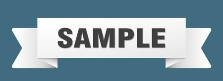 sample ribbon. sample ribbon isolated on transparent backgroundのイラスト素材